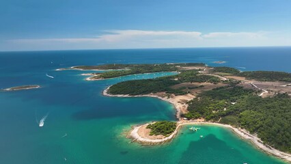 Wall Mural - view from the air on the sea and coast. sea relaxation and travel. vacation near the sea. azure wate