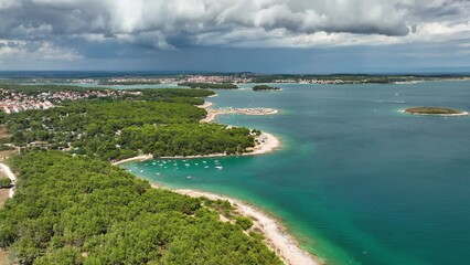 Wall Mural - view from the air on the sea and coast. sea relaxation and travel. vacation near the sea. azure wate