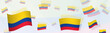 Colombia flag-themed abstract design on a banner. Abstract background design with National flags.