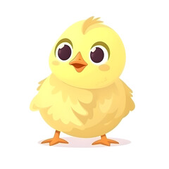 Wall Mural - Playful clipart showcasing a lively and colorful baby chick