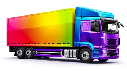 Wall Mural - Colorful large trucks containers png