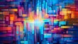 © cac_tus - A vibrant and abstract cross pattern on a colorful background