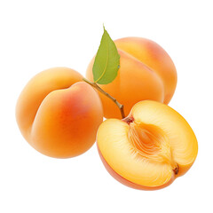 Wall Mural - Apricot fresh Apricot slice of Apricot png isolated Apricot transparent background