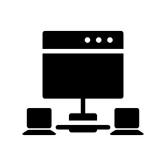 Canvas Print - servers icon