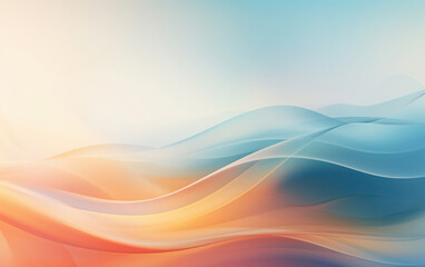Wall Mural - Pastel Colors Volumetric Wavy Abstract Background