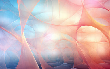 Wall Mural - Pastel Colors Volumetric Digital Abstract Background