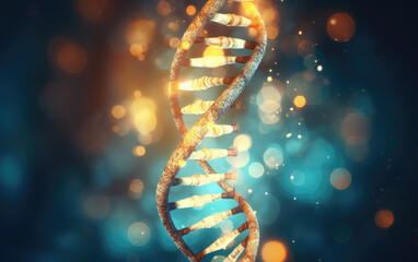 Wall Mural - DNA Helix Abstract Background
