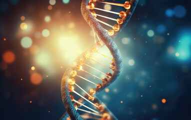 Wall Mural - DNA Helix Abstract Background