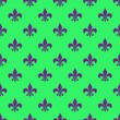Leinwandbild Motiv fleur-de-lis seamless pattern.Green purple template. Floral texture. Elegant decoration, royal lily retro background. Design vintage for card, wallpaper, wrapping, textile.