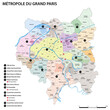 Vector map of the Union of Municipalities of Metropolis of Greater Paris, France