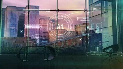 Wall Mural - artificial intelligence technologies in infographics. 3d render