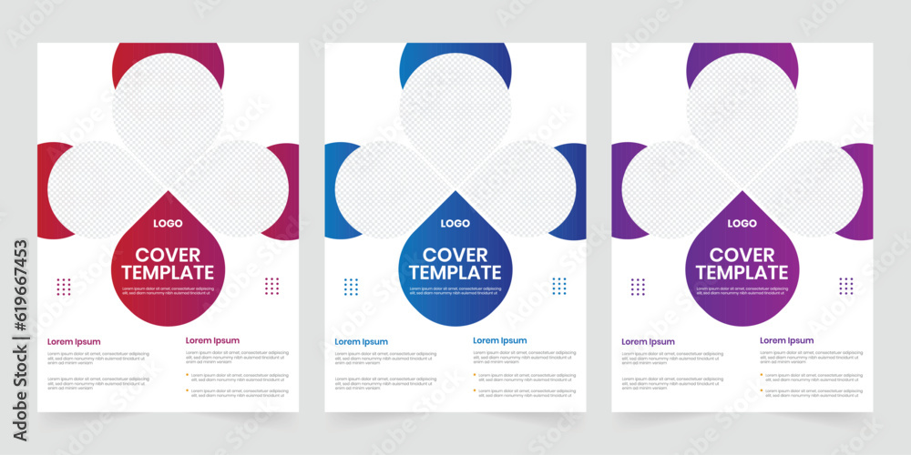 Flier and brochure a4 cover page commercial template booklet corporate