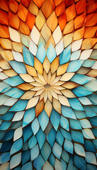 Wall Mural - abstract colorful background, kaleidoscope pattern, generative ai, digital illustration.