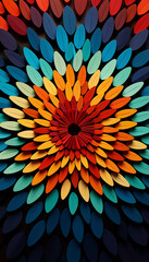 Wall Mural - abstract colorful background, kaleidoscope pattern, generative ai, digital illustration.