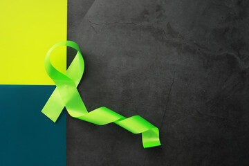 Wall Mural - Colored ribbon symbol. Symbol of struggle. Background with ribbon.