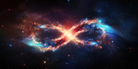 Wall Mural - abstract space vortex black hole. alien lights and swirling speed of light. glowing orbs infinity sy