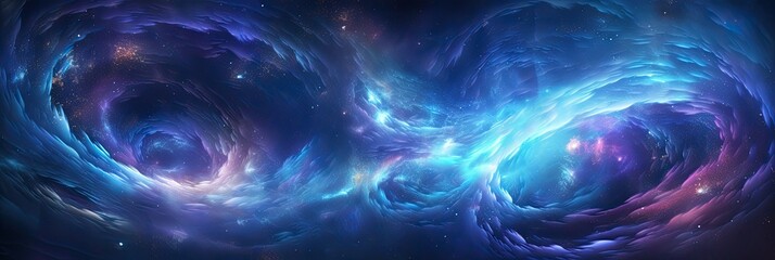 Wall Mural - abstract space vortex black hole. alien lights and swirling speed of light. glowing orbs infinity sy