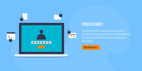 Canvas Print - cyber security concept, padlock icon on personal and financial documents, secure online storage, dat
