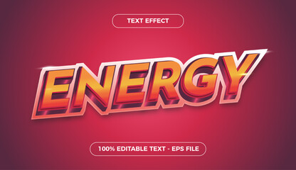 Energy editable 3d text effect