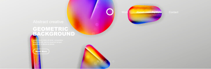 Wall Mural - Abstract background for your landing page design. Web page for website or mobile app wallpaper