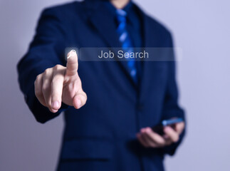 Wall Mural - job search on internet technology. recruitment