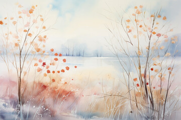 Scandinavian breeze watercolor