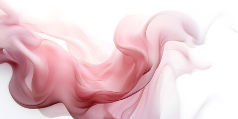 Wall Mural - Beautiful silk flowing swirl of pastel gentle calming pink nude beige light cloth background. Mock up template for product presentation. 3D rendering. copy text space