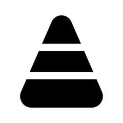 Wall Mural - pyramid glyph icon