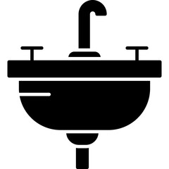 Canvas Print - Washbasin Icon