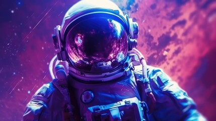 Wall Mural - astronaut exploring deep space