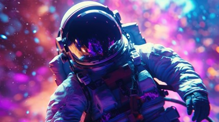 Wall Mural - astronaut exploring deep space