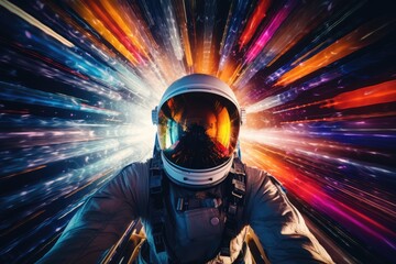 Wall Mural - astronaut exploring deep space