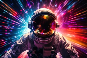 Wall Mural - astronaut exploring deep space