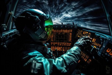 Wall Mural - astronaut exploring deep space