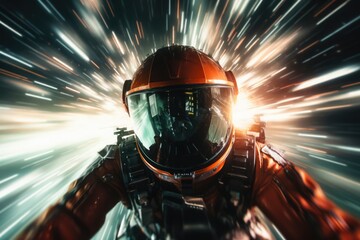 Wall Mural - astronaut exploring deep space