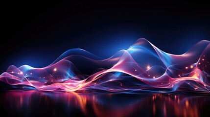 wave abstarct neon background