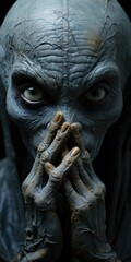 Wall Mural - portrait of an alien from another planet