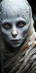 Wall Mural - portrait of an alien from another planet