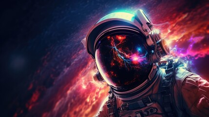 Canvas Print - Astronauts exploring deep space