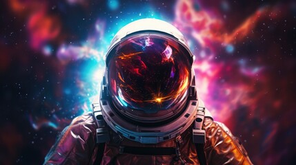 Wall Mural - astronauts exploring deep space