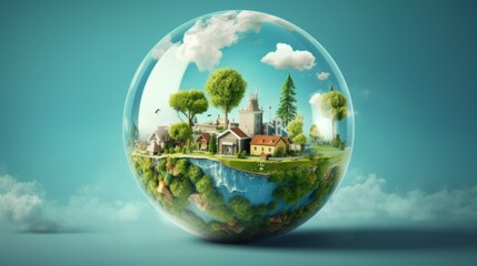 Wall Mural - world ozone day background, international day for the preservation concept. generative ai