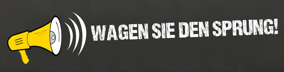 Poster - Wagen Sie den Sprung!	