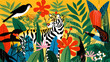 Childbook illustration zebra  [AI generative]