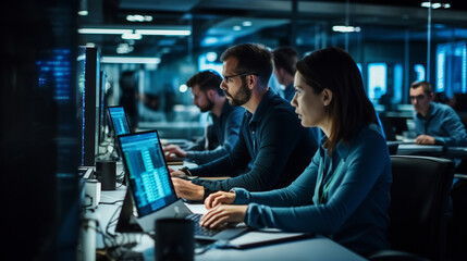 a team of it professionals working on computers, exemplifying the importance of technology and infor
