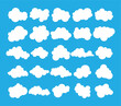 Set of abstract cloud illustration design