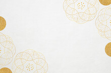 Luxury Japanese Modern Style Background With Japanese Washi Paper Texture. Abstract Floral Patterned Washi Paper.
