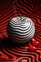 Wall Mural - apple in the style of optical illusion paintings