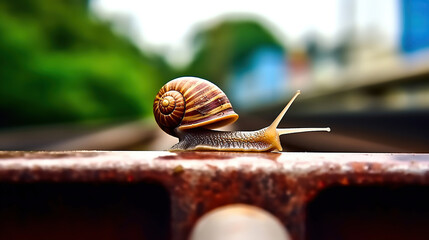 A Snail Journey on the Rail. Generative AI