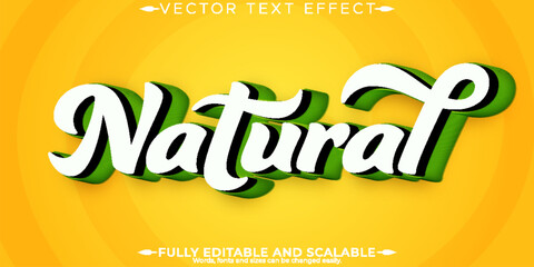 Wall Mural - Natural text effect, editable fresh and organic text style