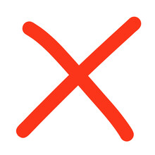 Red Cross, X, Transparent Background Cross Mark